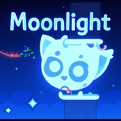 Explore the main map in Geometry Dash Moonlight
