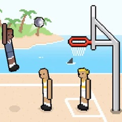 Jump to get the ball while playing Basket Random